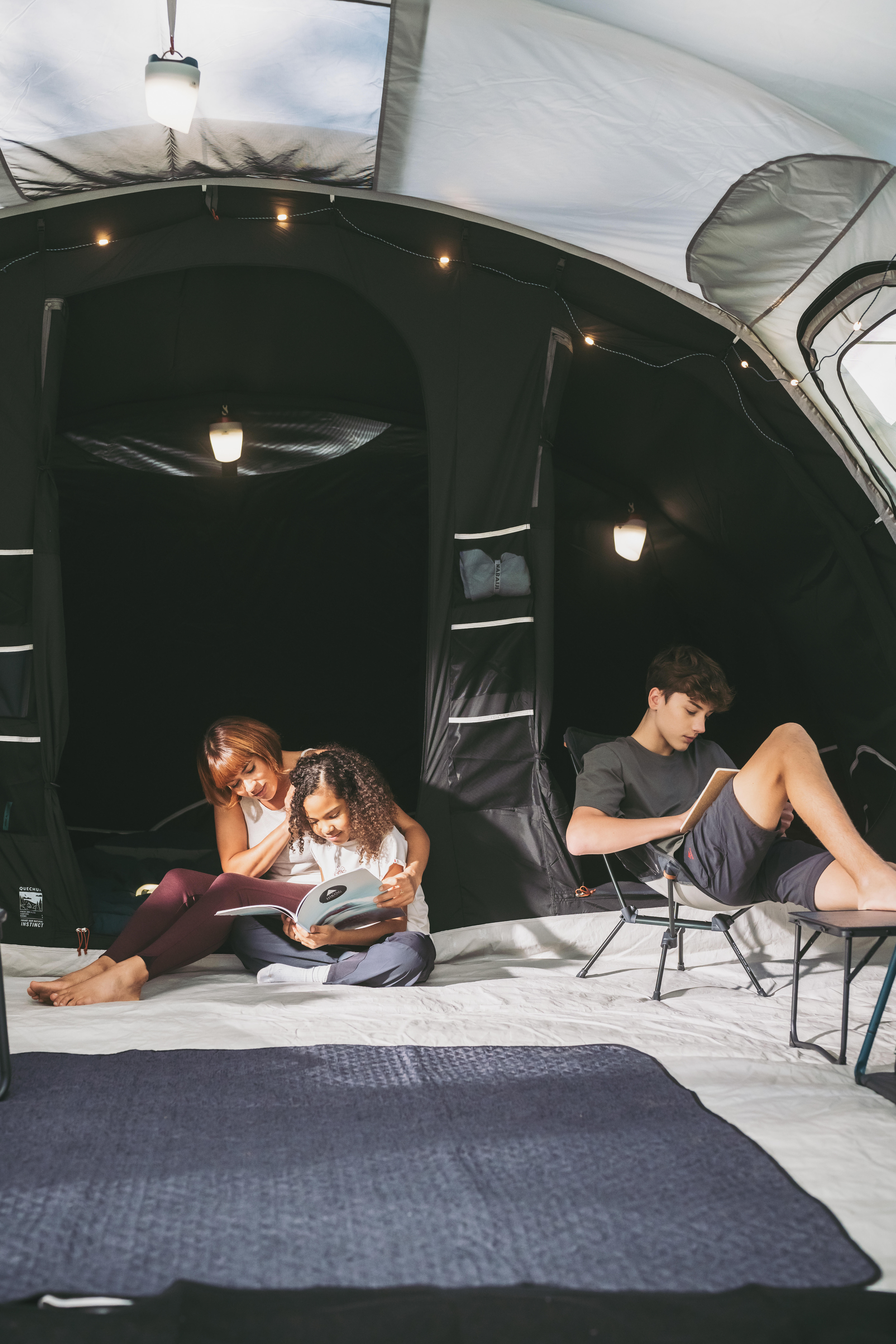 6-person, 3-bedroom inflatable camping tent, Air Seconds 6.3 XXL