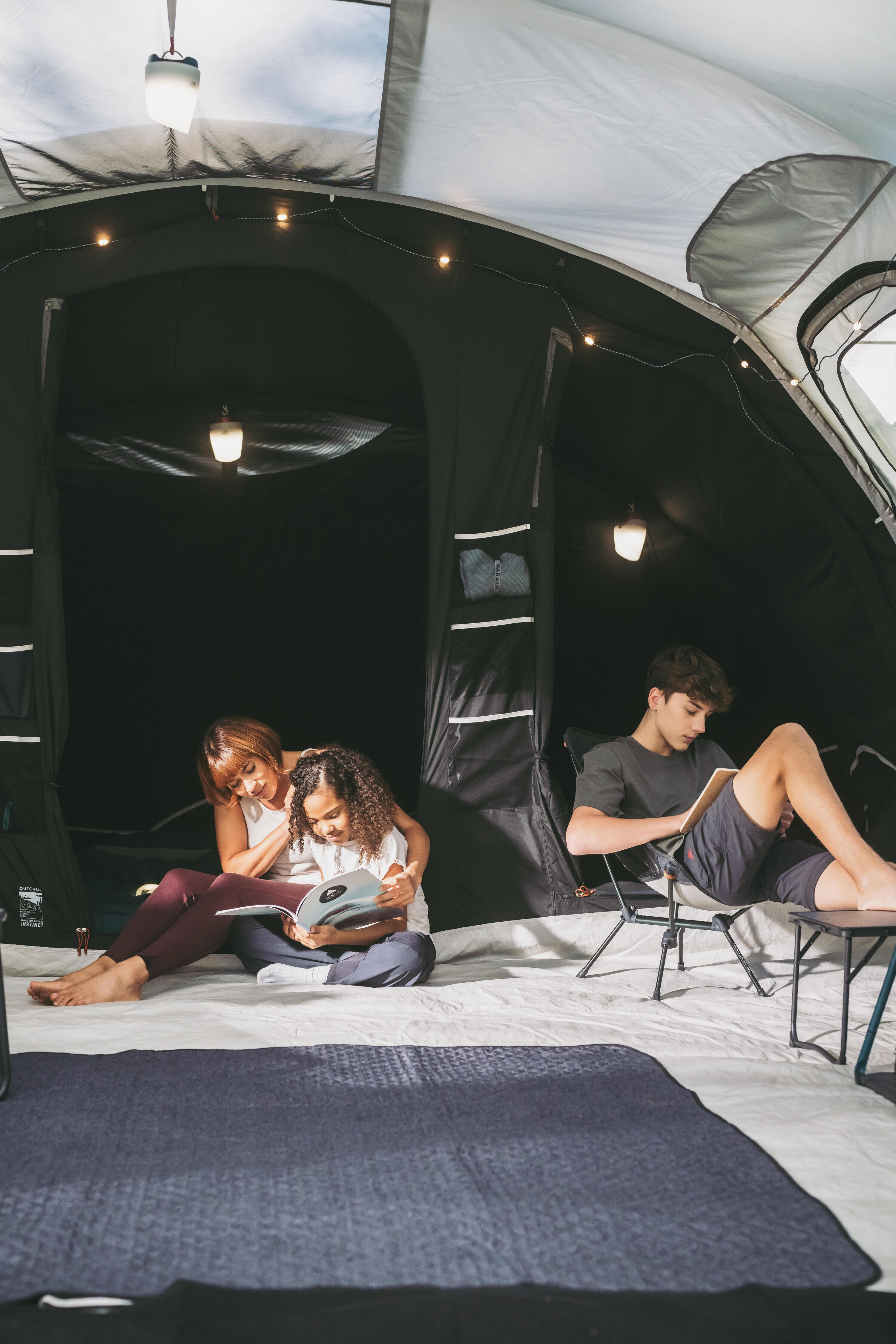 Opblaasbare tent 6 personen Air Seconds 6.3 XXL met Fresh&Black, 3 slaapruimtes 32/35