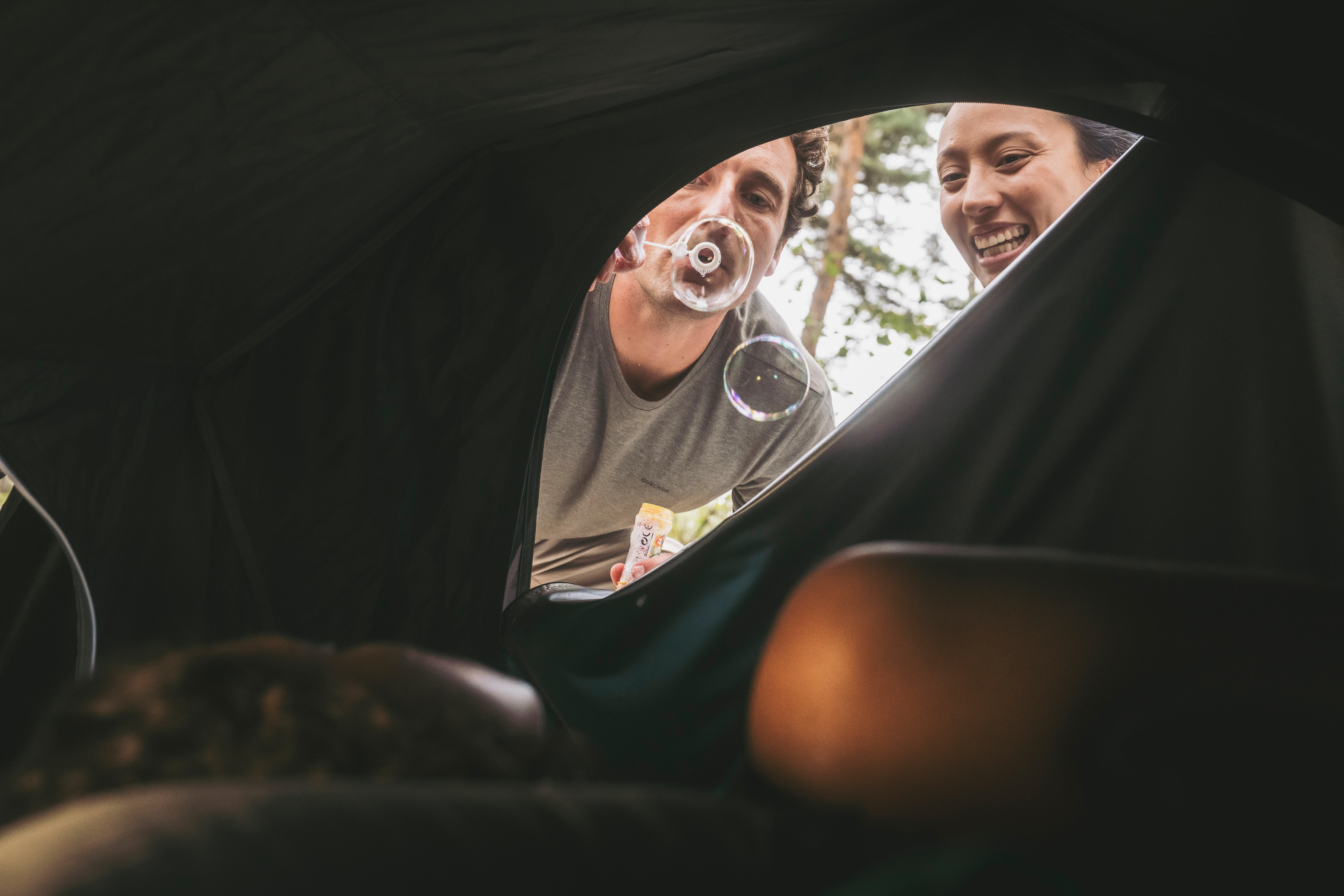 2-Person Camping Tent, 2 Seconds Fresh & Black - QUECHUA