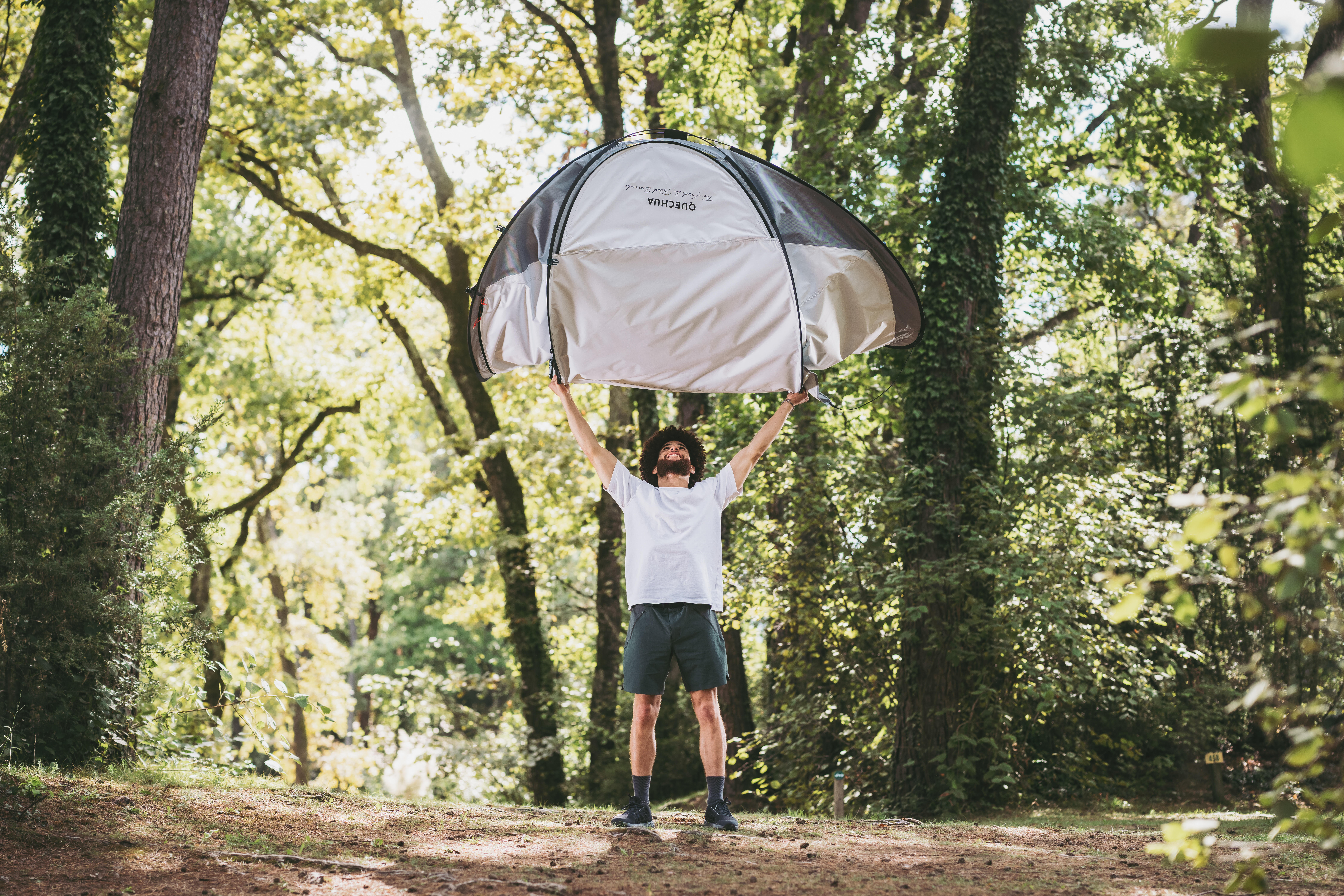 2-Person Camping Tent, 2 Seconds Fresh & Black - QUECHUA
