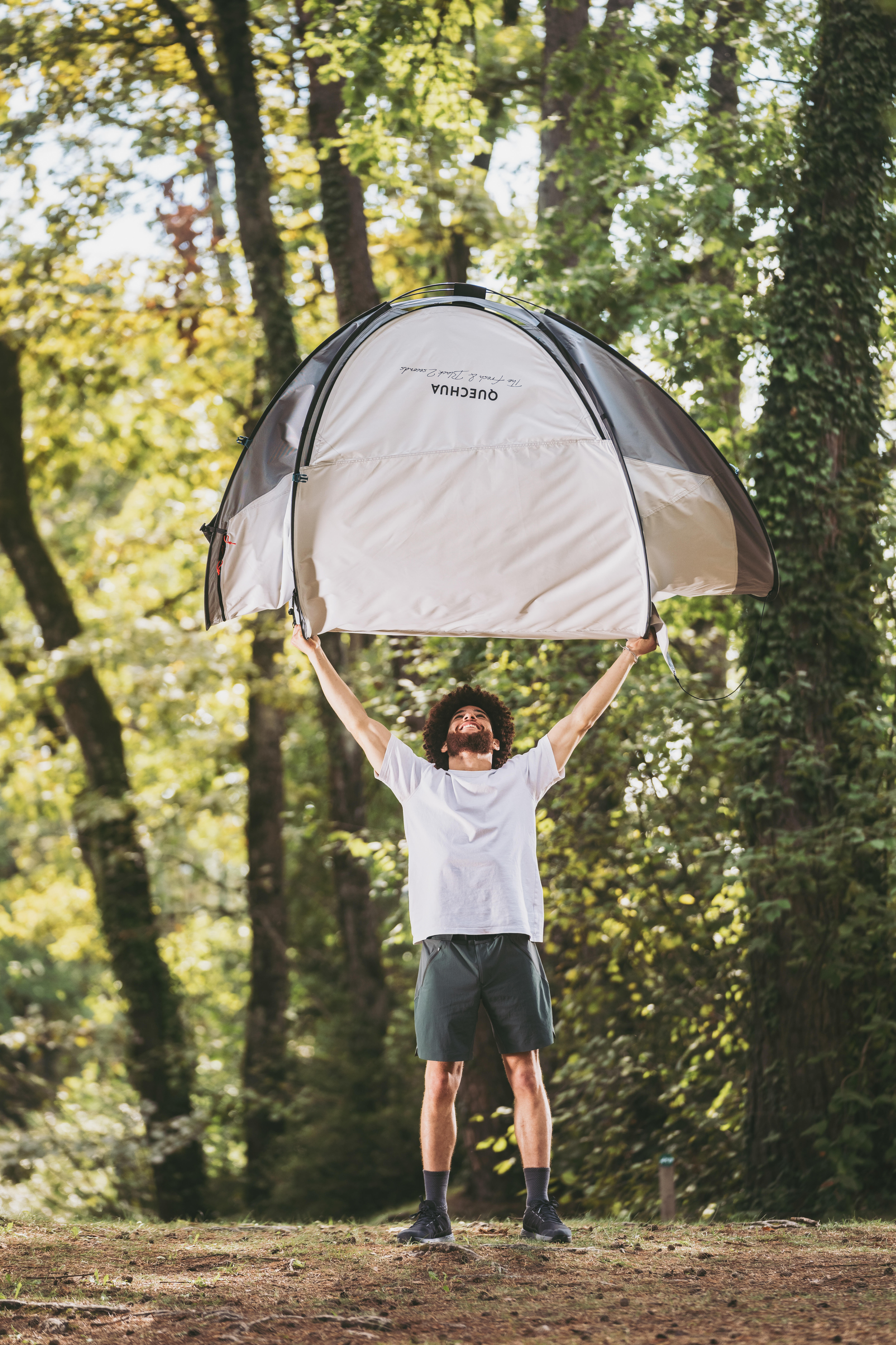 2-Person Camping Tent, 2 Seconds Fresh & Black - QUECHUA
