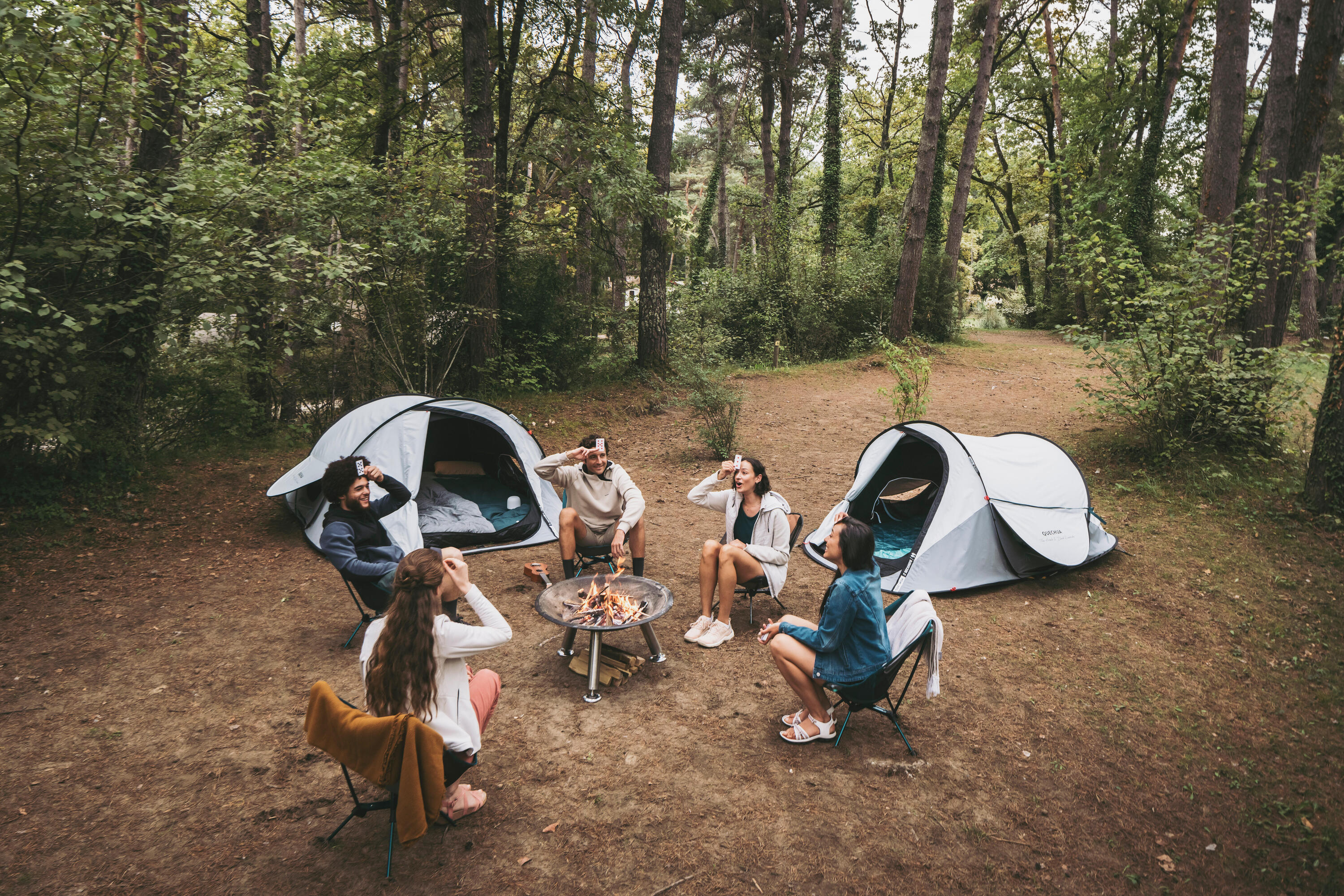 Tente de camping 2 places, 2 Seconds Fresh & Black 24/40