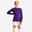 Kids' Long-Sleeved Thermal Base Layer Top Keepdry 500 - Purple