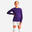 Kids' thermal long-sleeved football top, purple