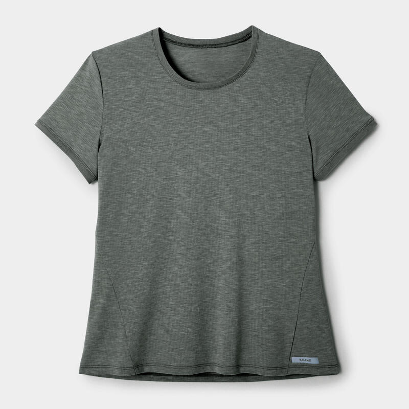 Camiseta de running suave y transpirable mujer - Soft Verde Gris 