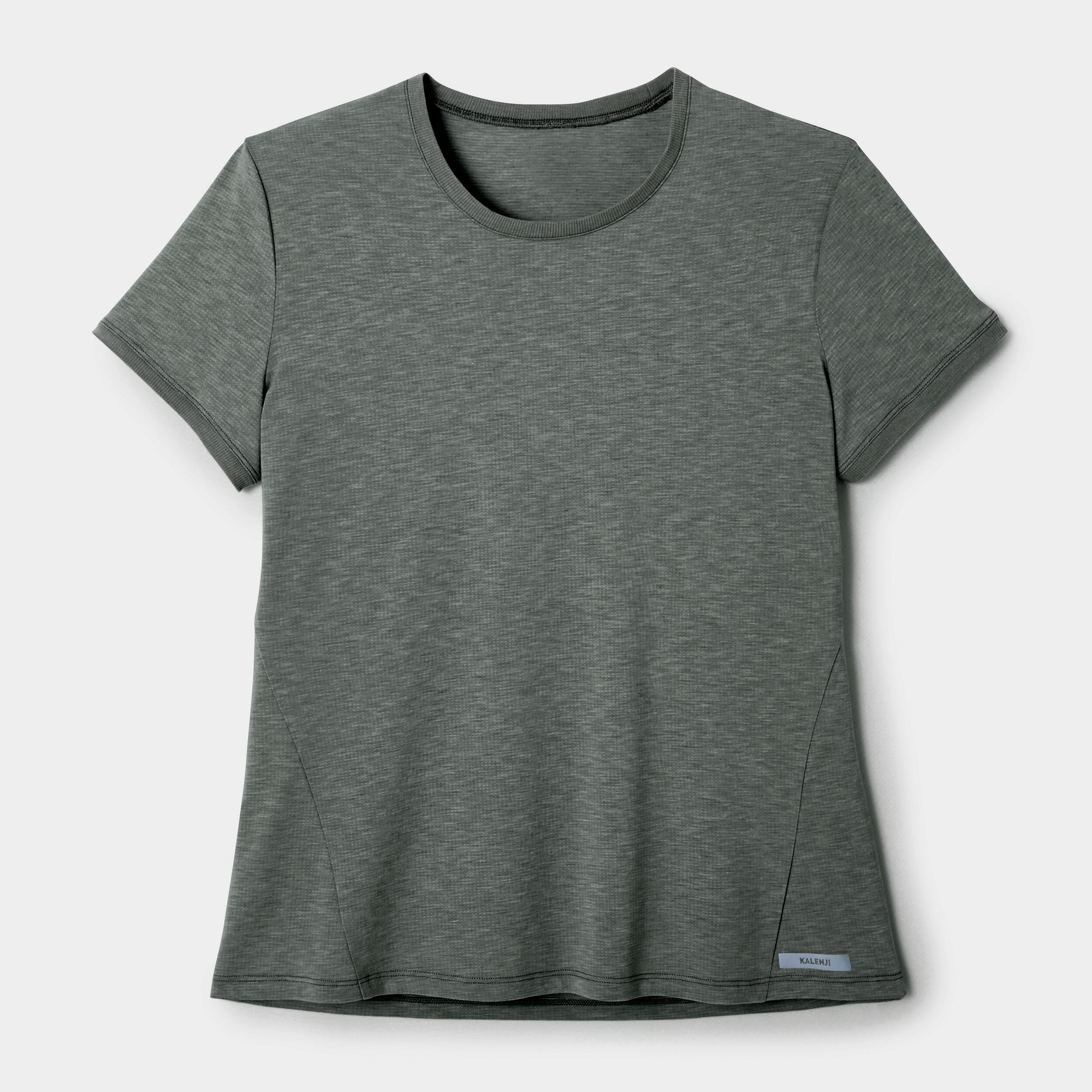 T shirt running doux et respirant femme Soft gris fonce KALENJI Decathlon