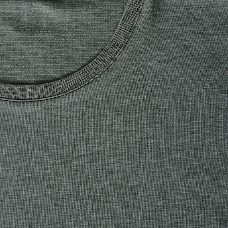 T-shirt Suave e Respirável de Corrida Mulher Soft Verde/Cinzento