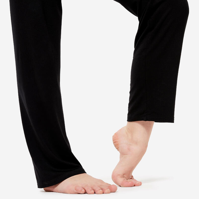 Pantalon danse moderne fluide droit - Fille - noir