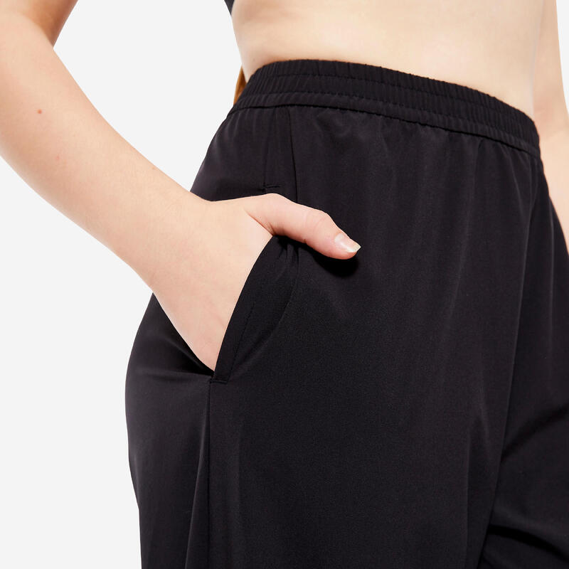 Pantalon ușor Croială largă Dans modern'jazz Negru Fete