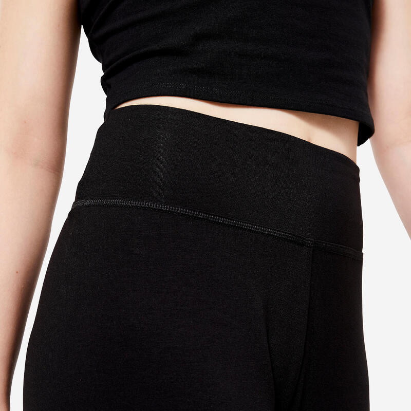 Pantalon fluid Croială dreaptă Dans Modern Negru Fete 