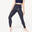 Legging danse moderne taille haute Femme - noir et gris