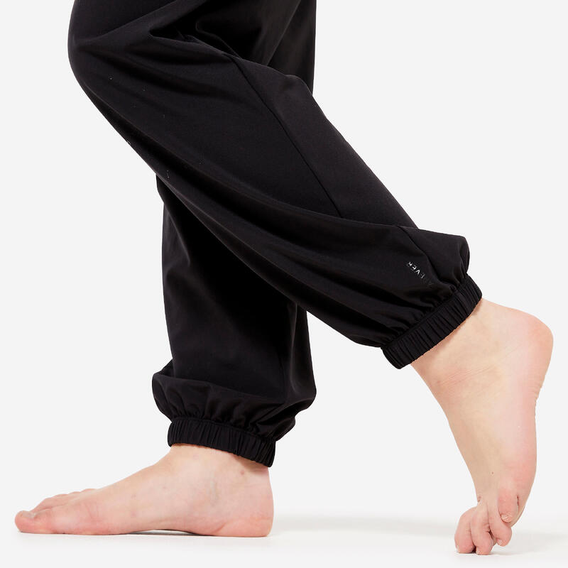 Pantalon ușor Croială largă Dans modern'jazz Negru Fete