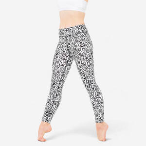 Leggings Danza Moderna Niña Blanco Ultra Talle Alto