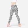 Tanz-Leggings Mädchen hohe Taille Modern Jazz  ‒  schwarz/weiss Print