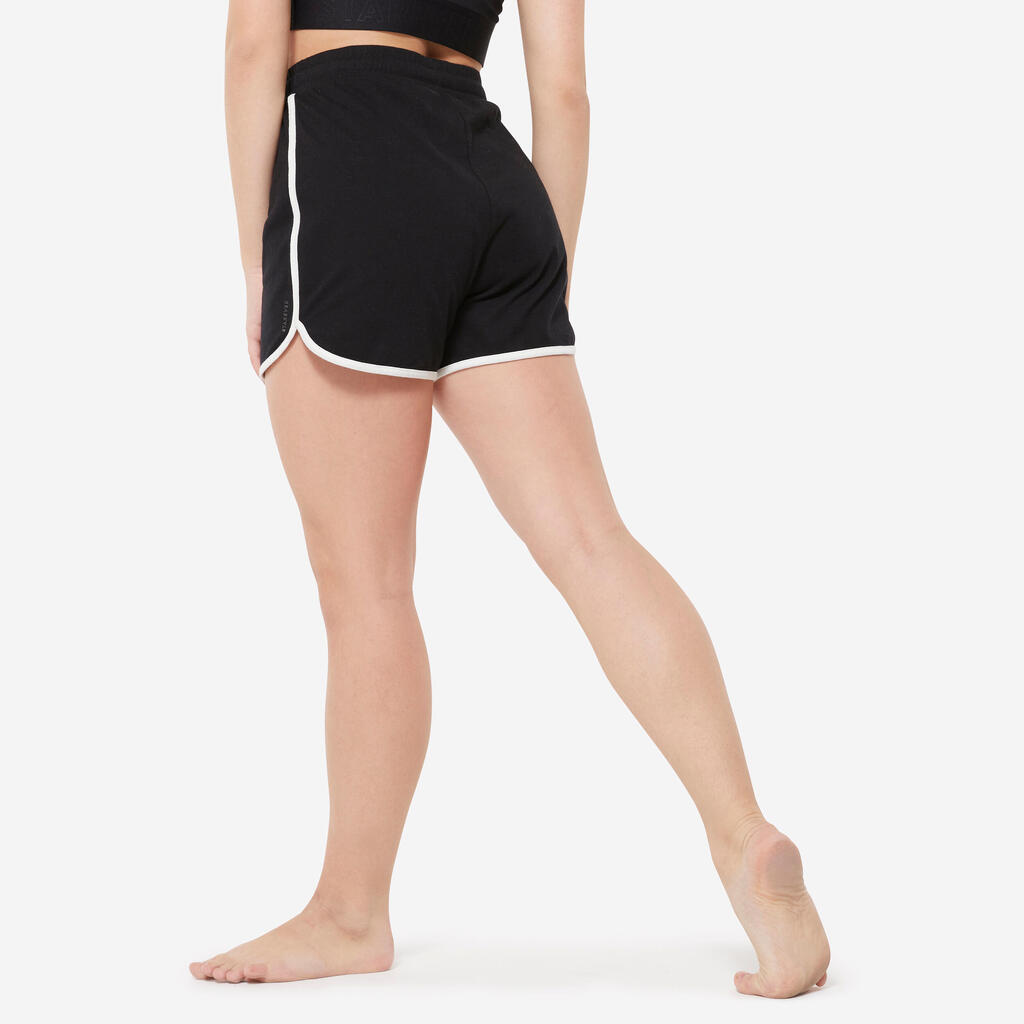 Women's High-Waist Modern Dance Shorts - Black