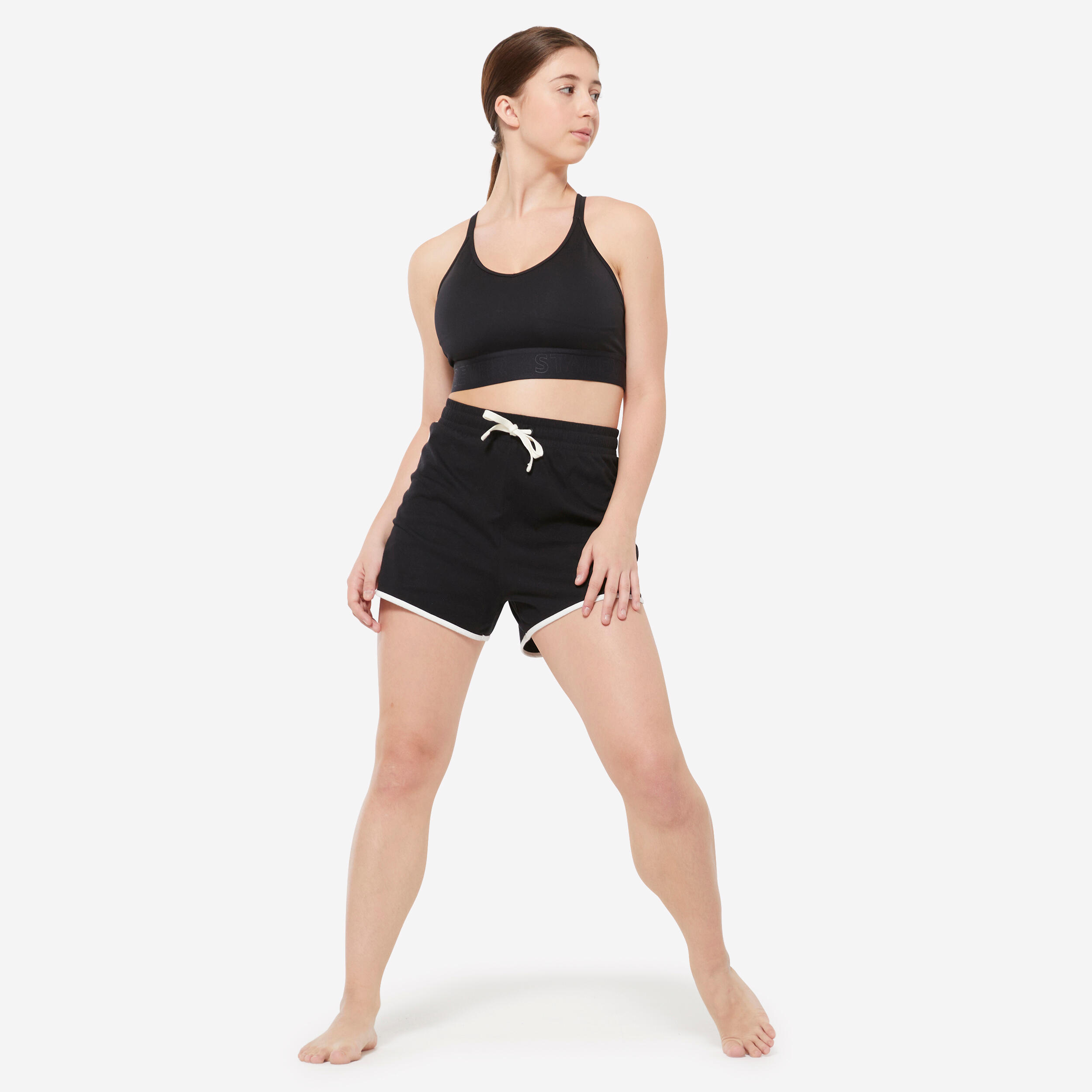 Women’s Urban Dance High-Waisted Shorts – Black - DOMYOS