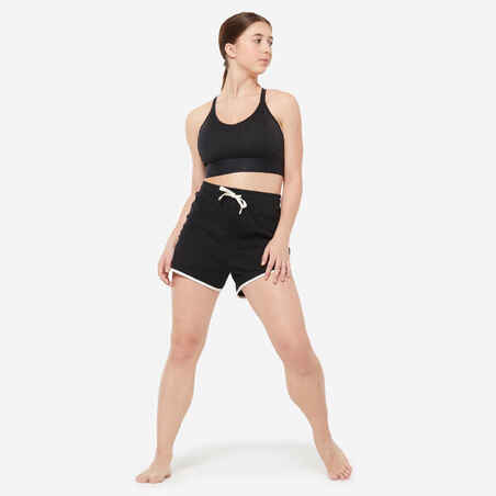 Women's High-Waist Modern Dance Shorts - Black