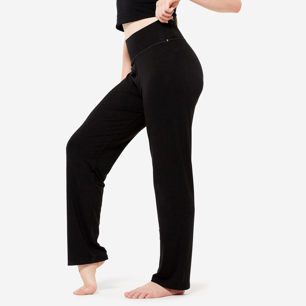 Girls' Modern Dance Loose Straight Bottoms - Black