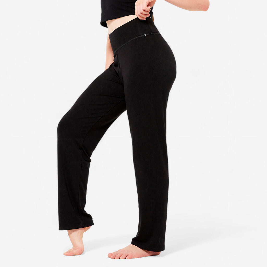 Crne široke pantalone za moderni ples za devojčice