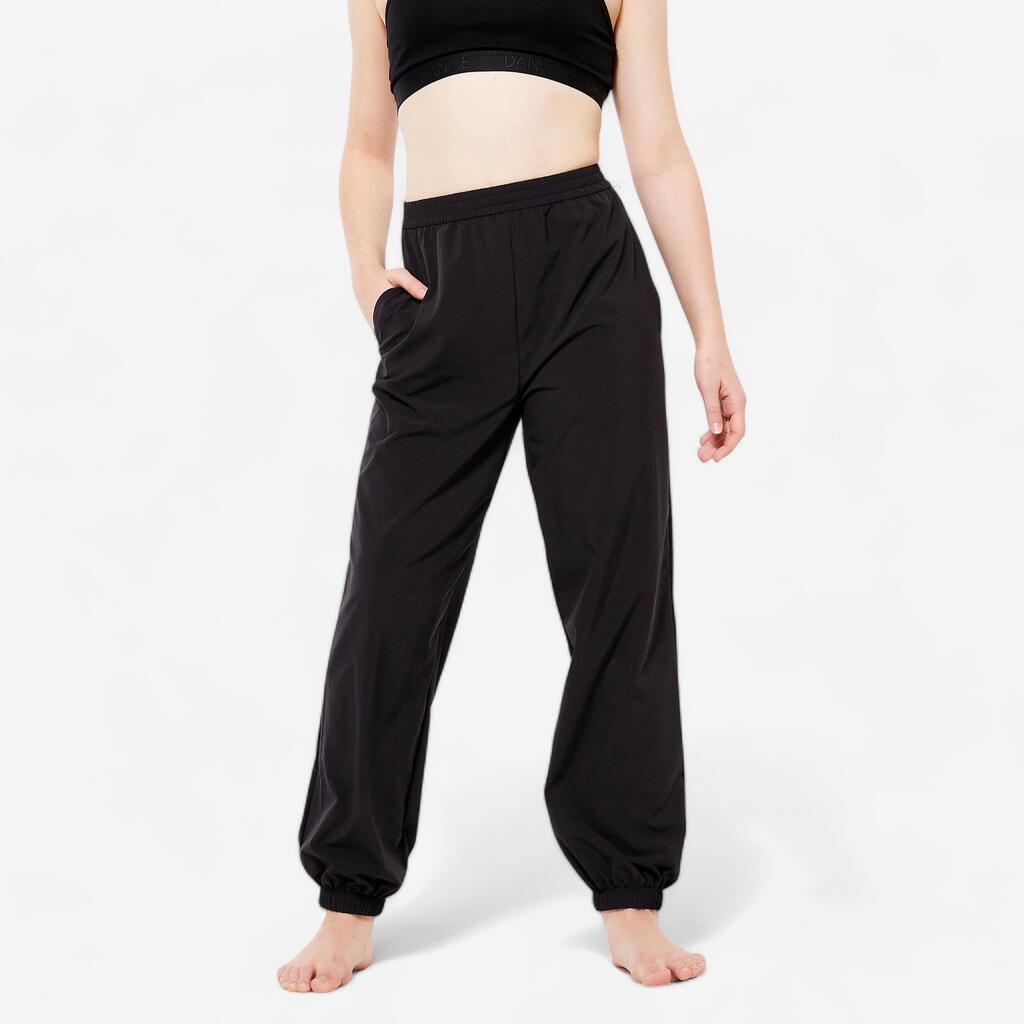 Girls' Modern Dance Light Wide-Fit Bottoms - Black