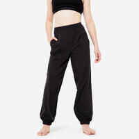 Girls' Modern Dance Light Wide-Fit Bottoms - Black