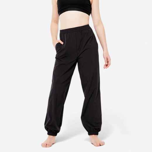 
      Girls' Modern Dance Light Wide-Fit Bottoms - Black
  