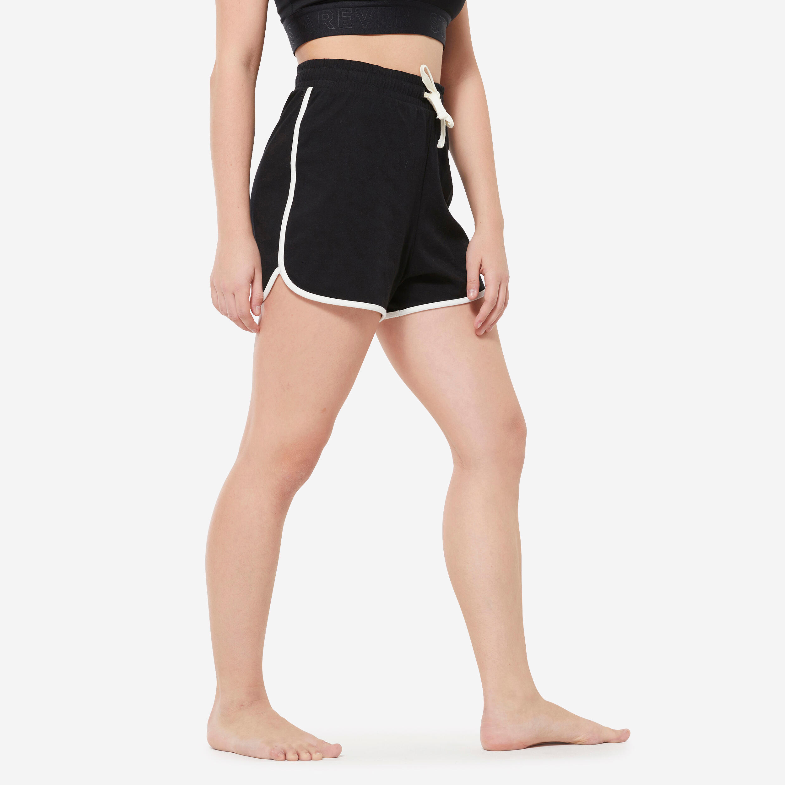 Starever - Short Danse Moderne Taille Haute - Femme - Noir - Short - Danse / Gymnastique - Noir - 40m - Decathlon