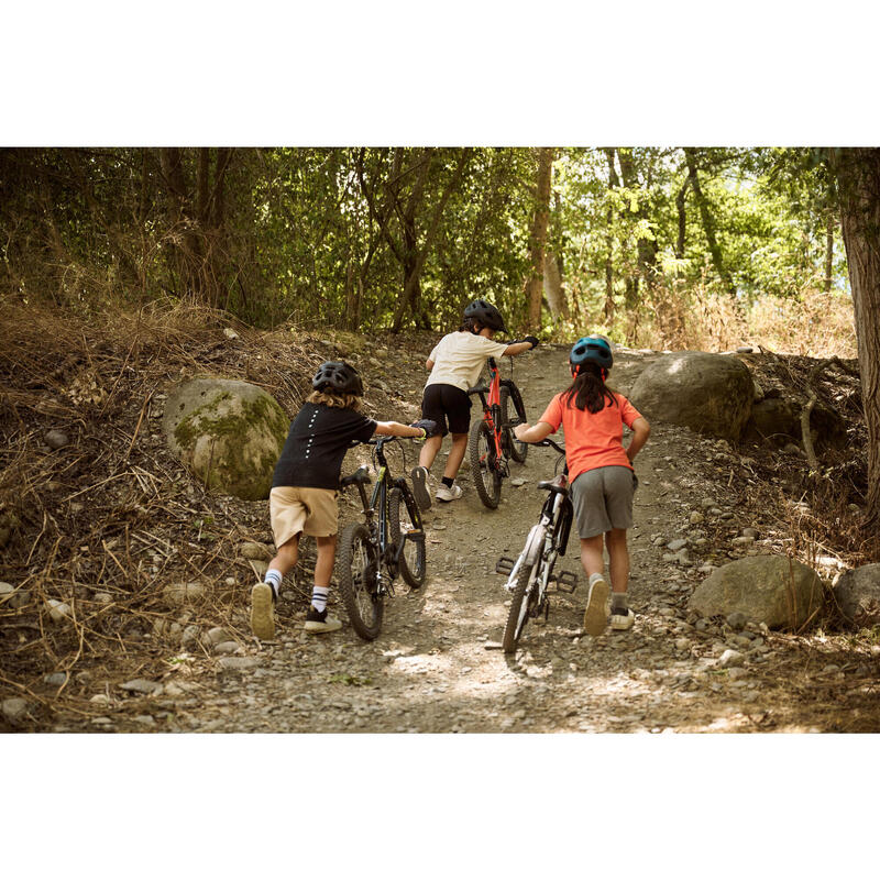 Bicicletă MTB Rockrider Explore 120 20" Alb-Portocaliu Copii 6-9 ani