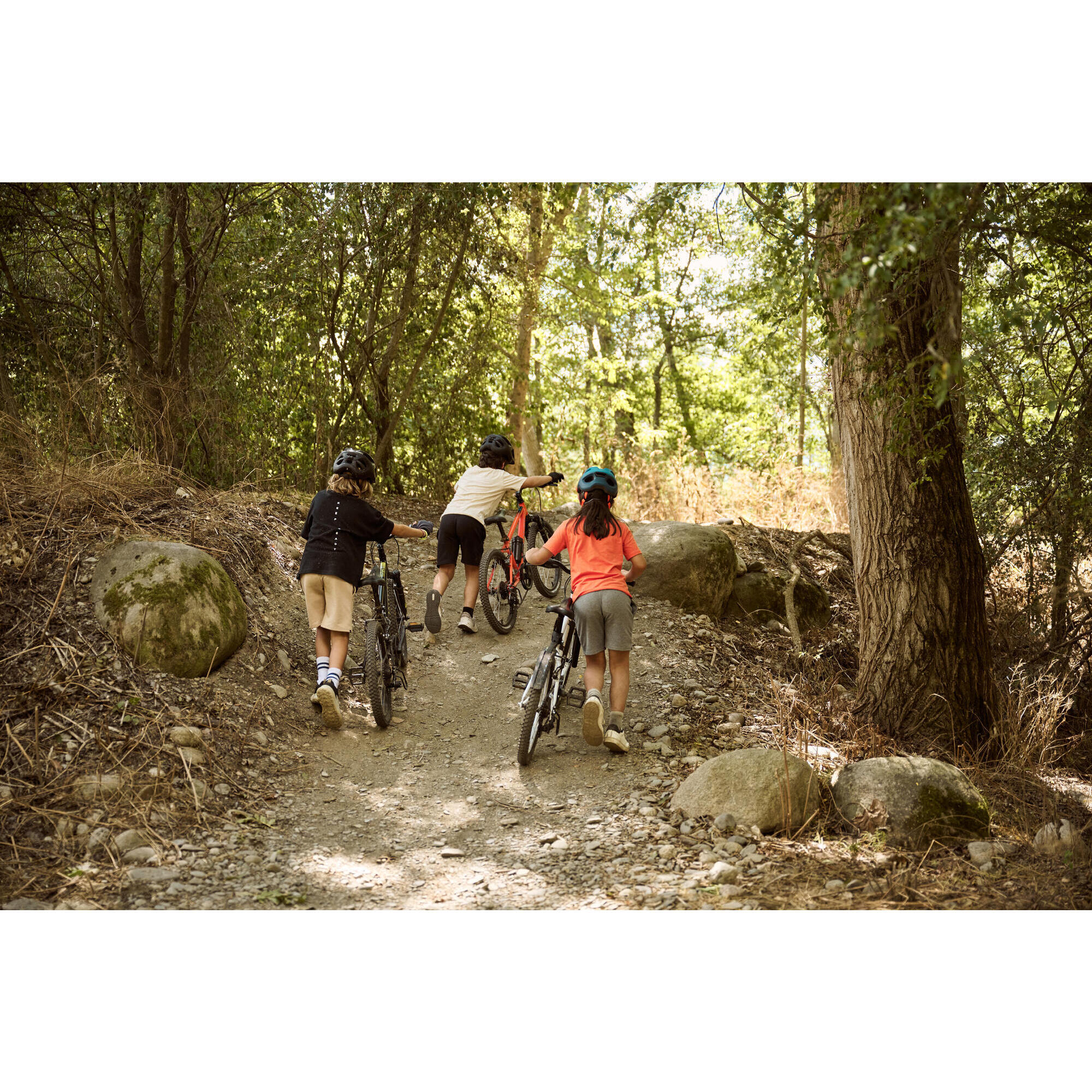 VTT ENFANT ROCKRIDER ST 120 20 POUCES 6 9 ans BLANC ORANGE BTWIN