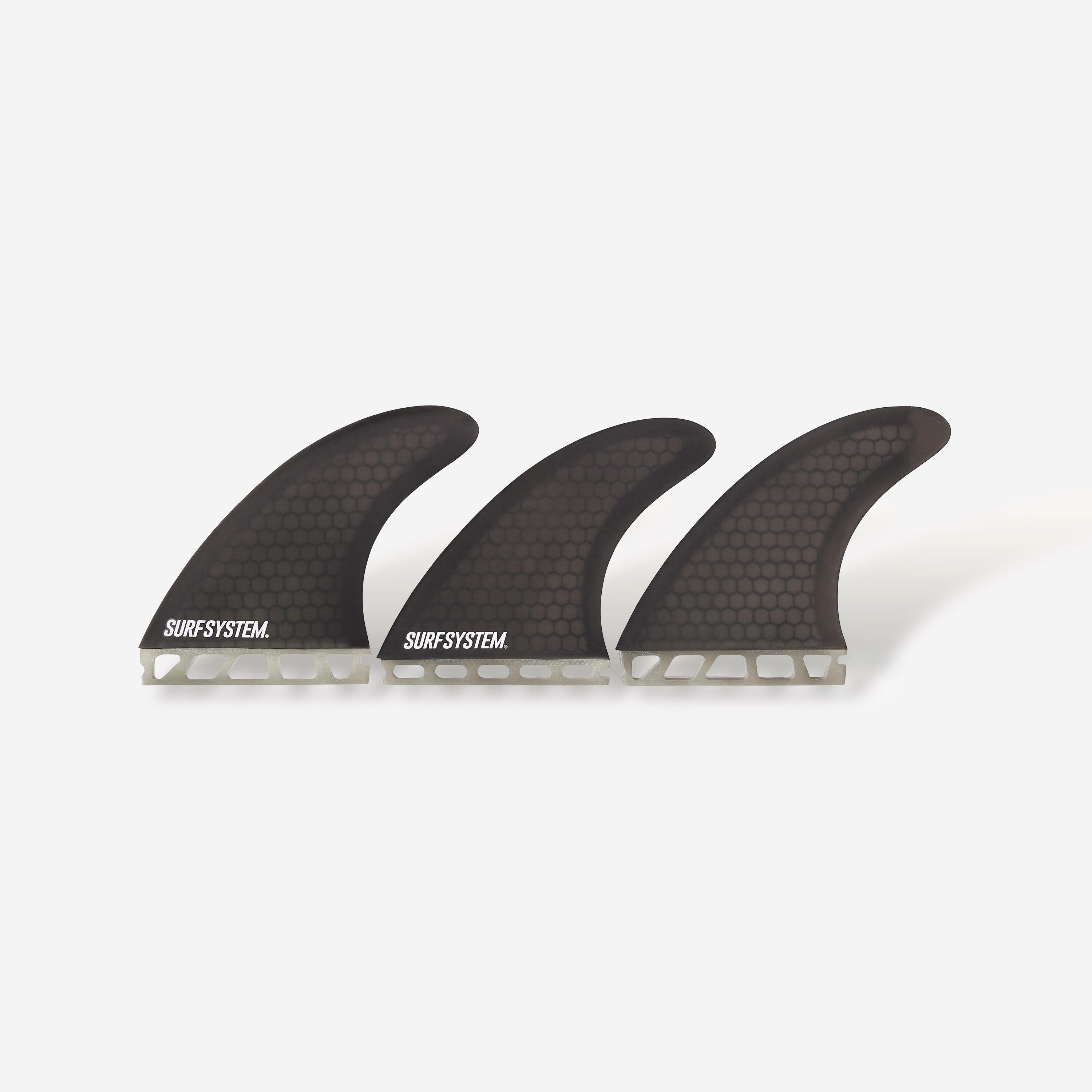 SURFSYSTEM 3 quilhas Fibra Surf FUTURES - Tamanho L preto
