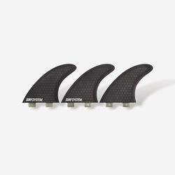 3 ailerons Fibre Surf FCS1 - Taille L noir