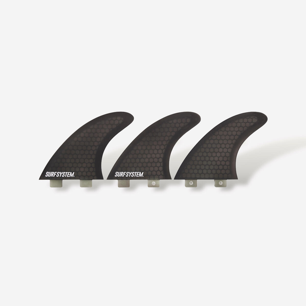 3 ailerons Fibre Surf FCS1 - Taille L noir