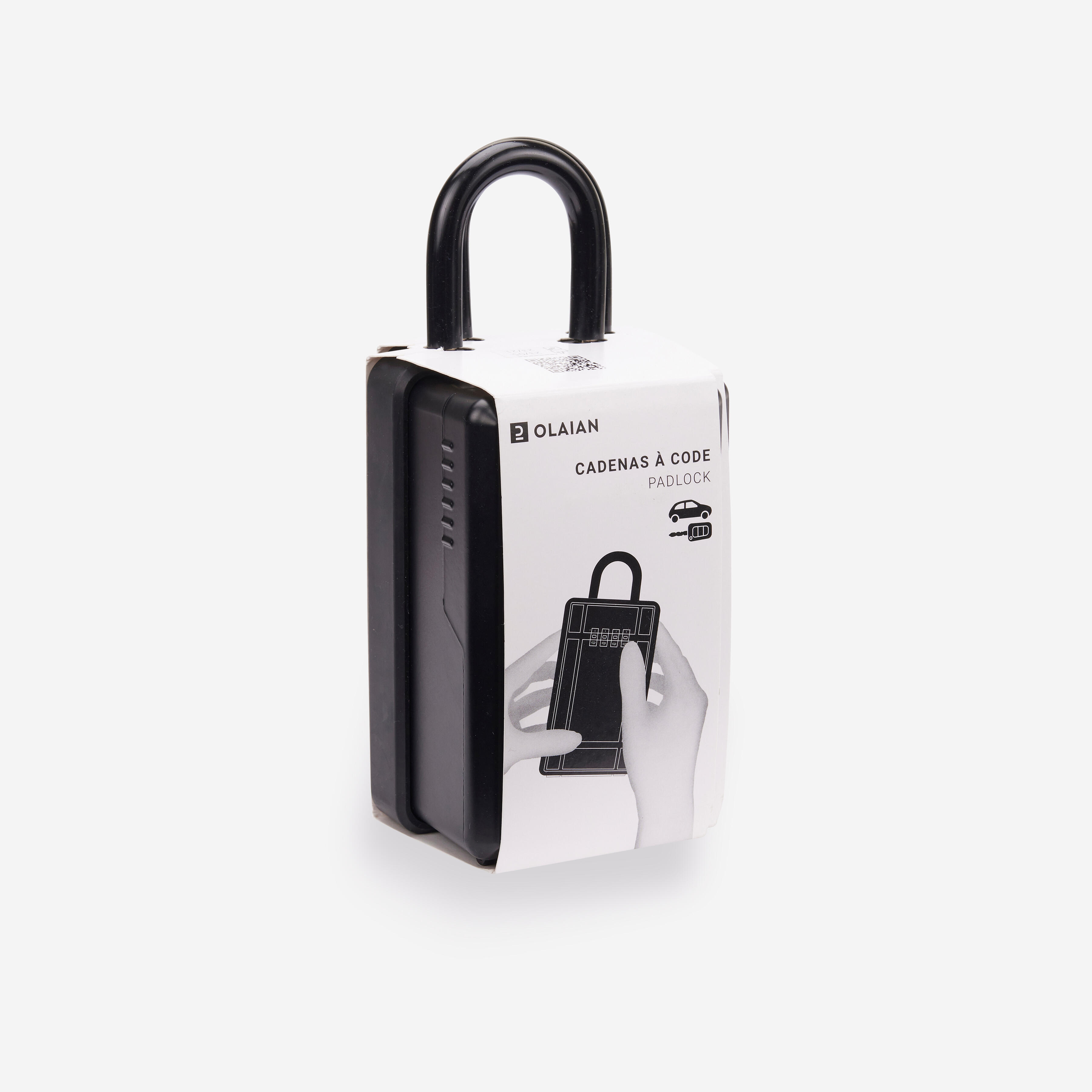 Code padlock for car keys - black