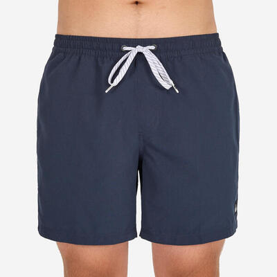 Korte boardshort voor heren volley marineblauw