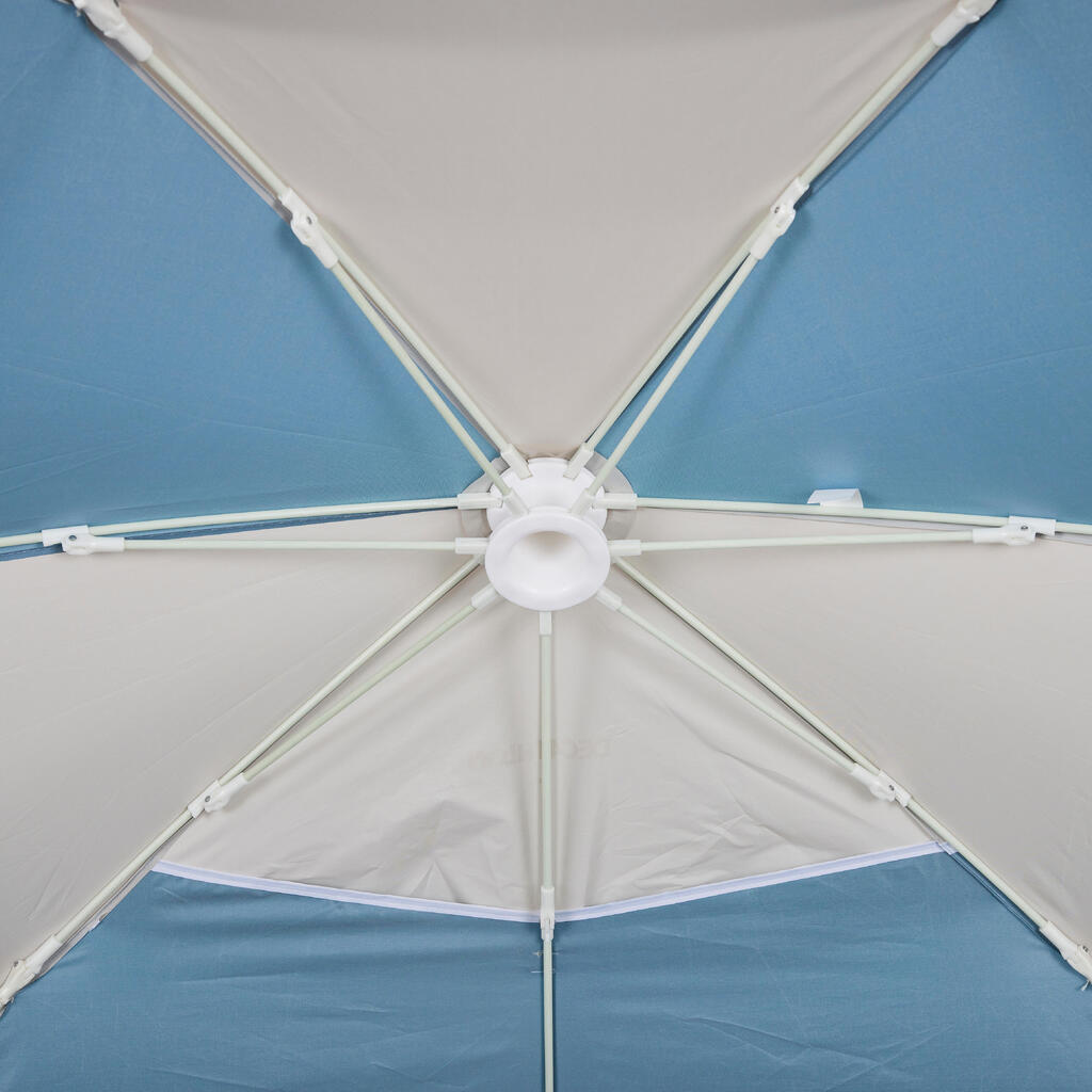 Beach tent compact 3-person UPF 50+ diameter 180cm - Iwiko grey beige