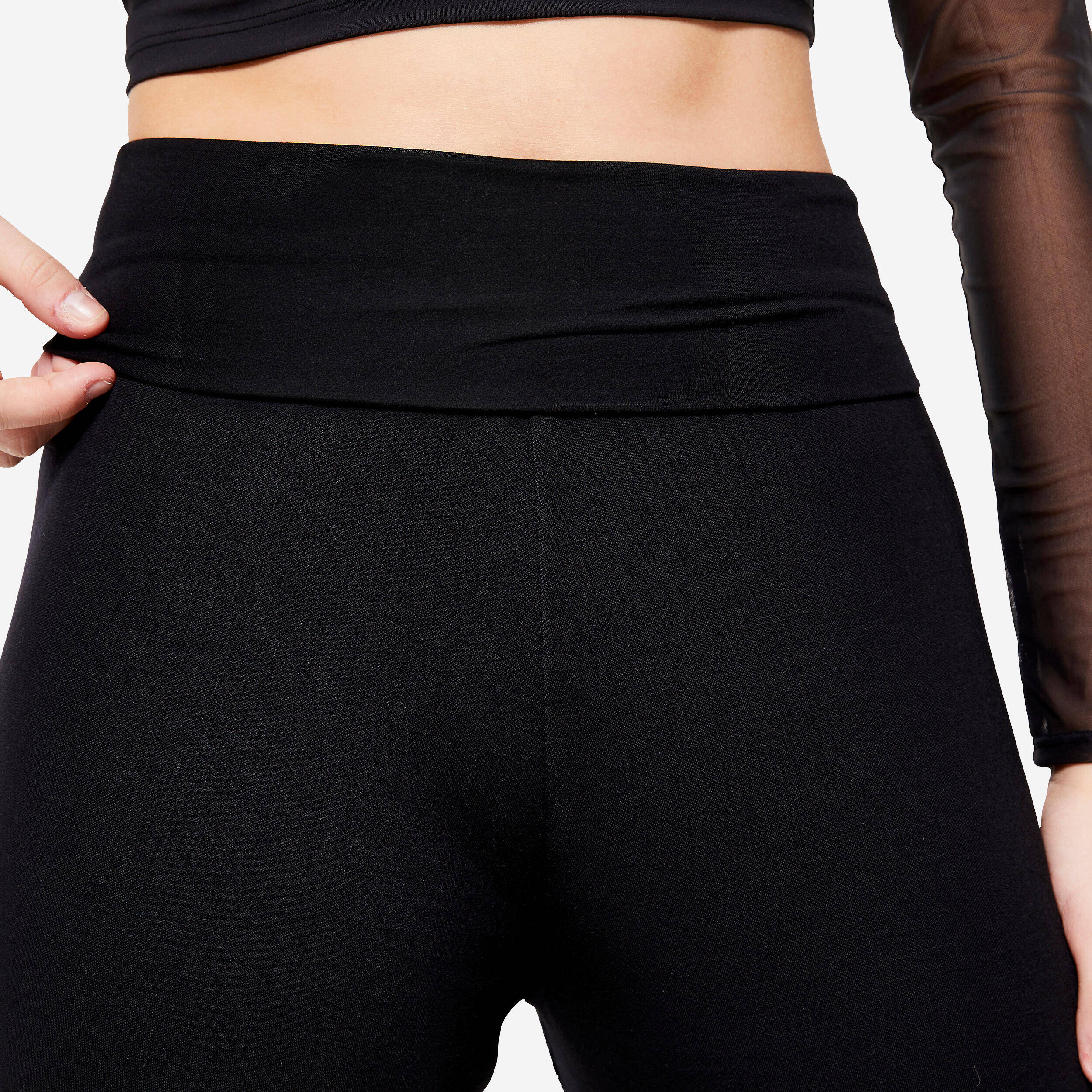 Women's Flowing Modern Dance Loose Bottoms - Black -  4