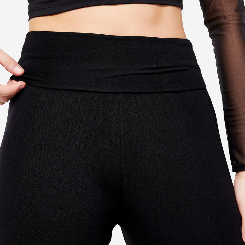 Pantalon de dans modern fluid și larg, negru, damă