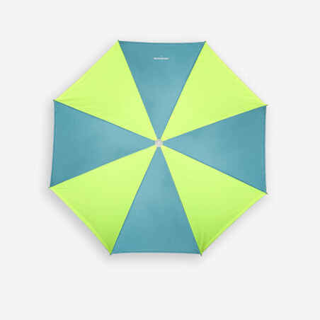 Beach umbrella 2 person UPF 50+ - Paruv windstop blue yellow