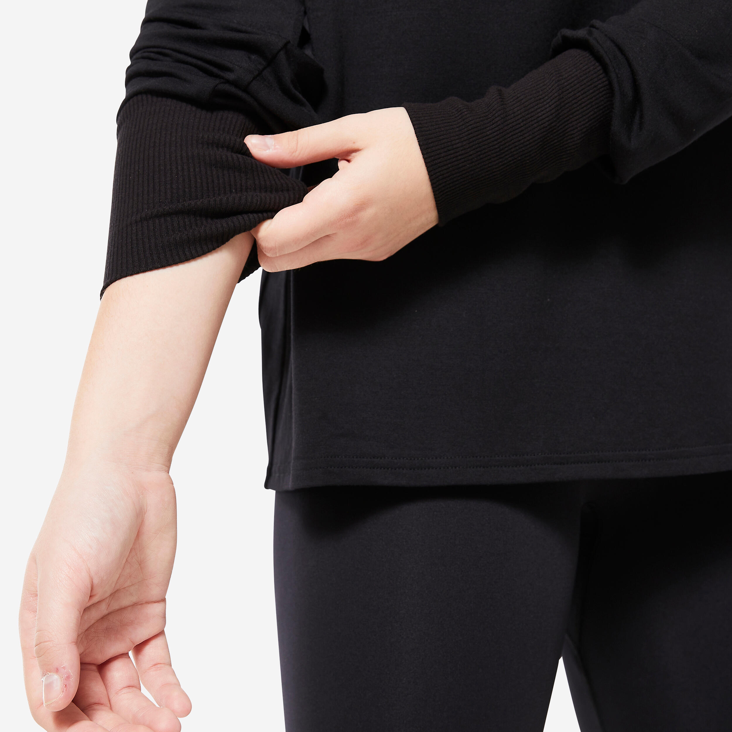Soepele damessweater voor moderne dans zwart 5/7