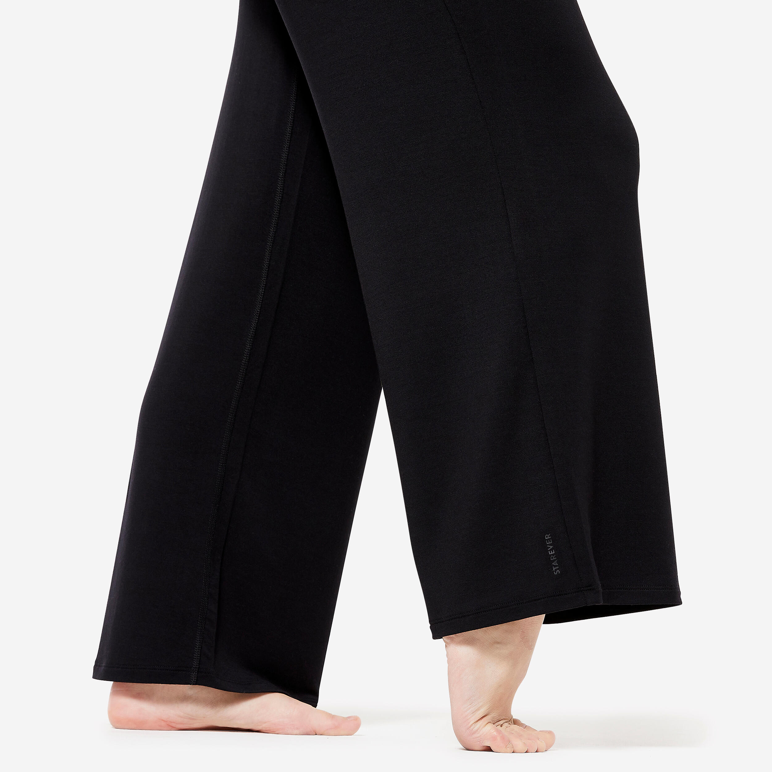 Pantalon Danza Moderna Mujer Negro Largo Holgado