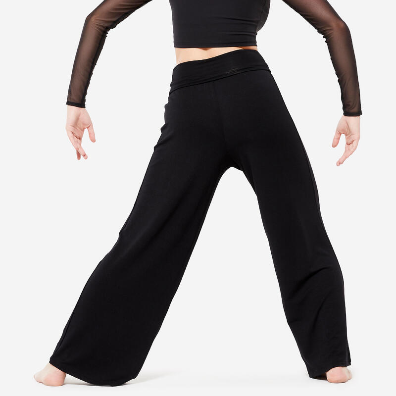 Pantalón Danza Moderna Mujer Negro Holgado