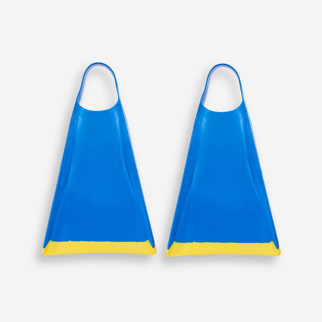 100 bodyboard fins-blue yellow