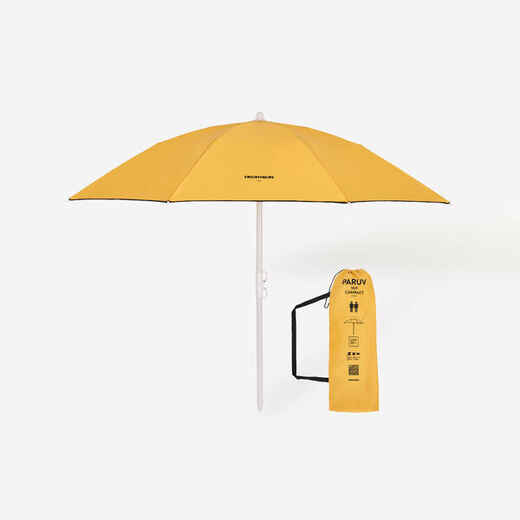 
      Compact beach umbrella 2 person UPF 50+ - Paruv 160 yellow ochre
  