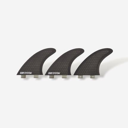 3 ailerons fibre Surf FCS1 - Taille M noir