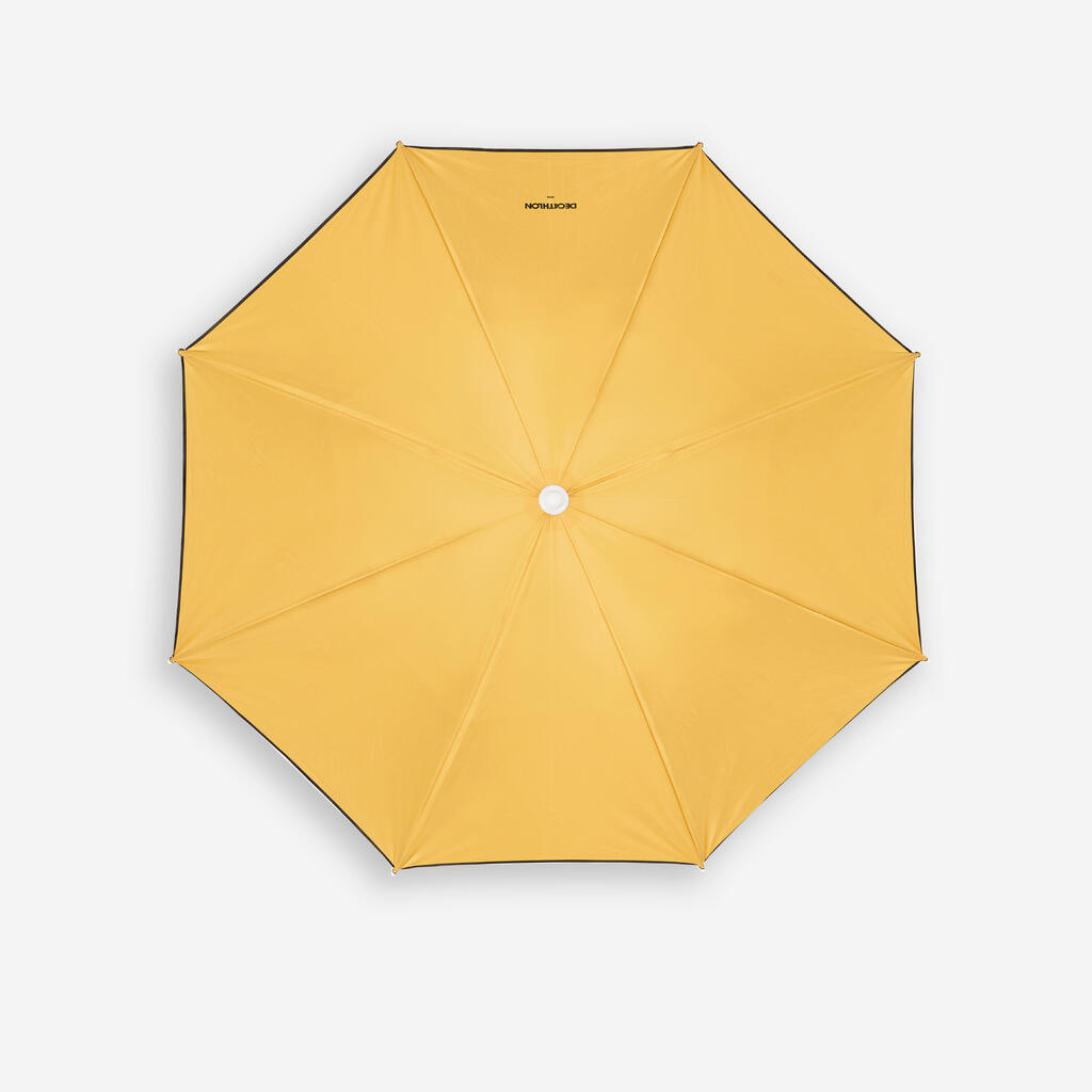 Compact beach umbrella 2 person UPF 50+ - Paruv 160 green stripe