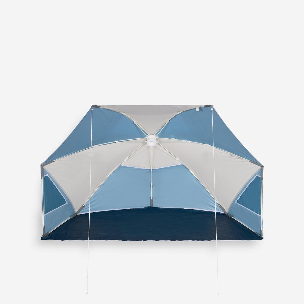 Beach tent compact 3-person UPF 50+ diameter 180cm - Iwiko grey beige