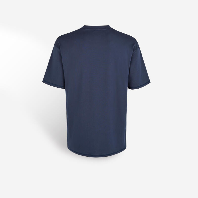 Uv-werend T-shirt met korte mouwen voor surfen heren Statement marineblauw