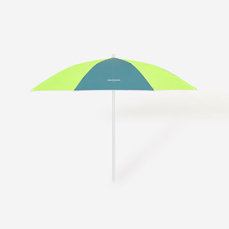 Parasol de plage 2 places UPF 50+ - Paruv windstop 160 bleu jaune