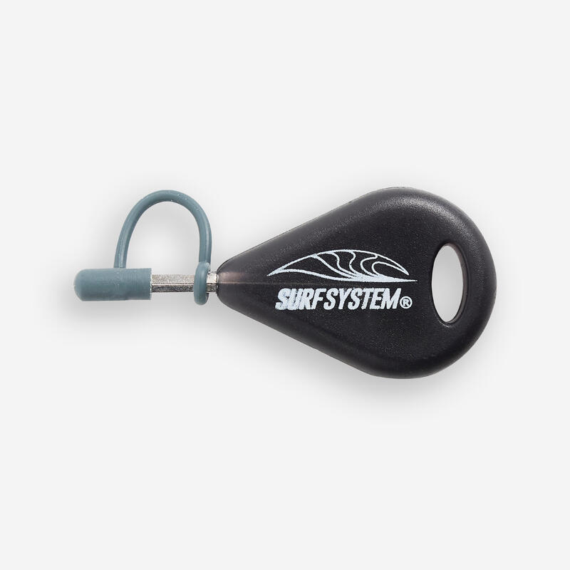 3 ailerons Fibre Surf FCS1 - Taille L noir