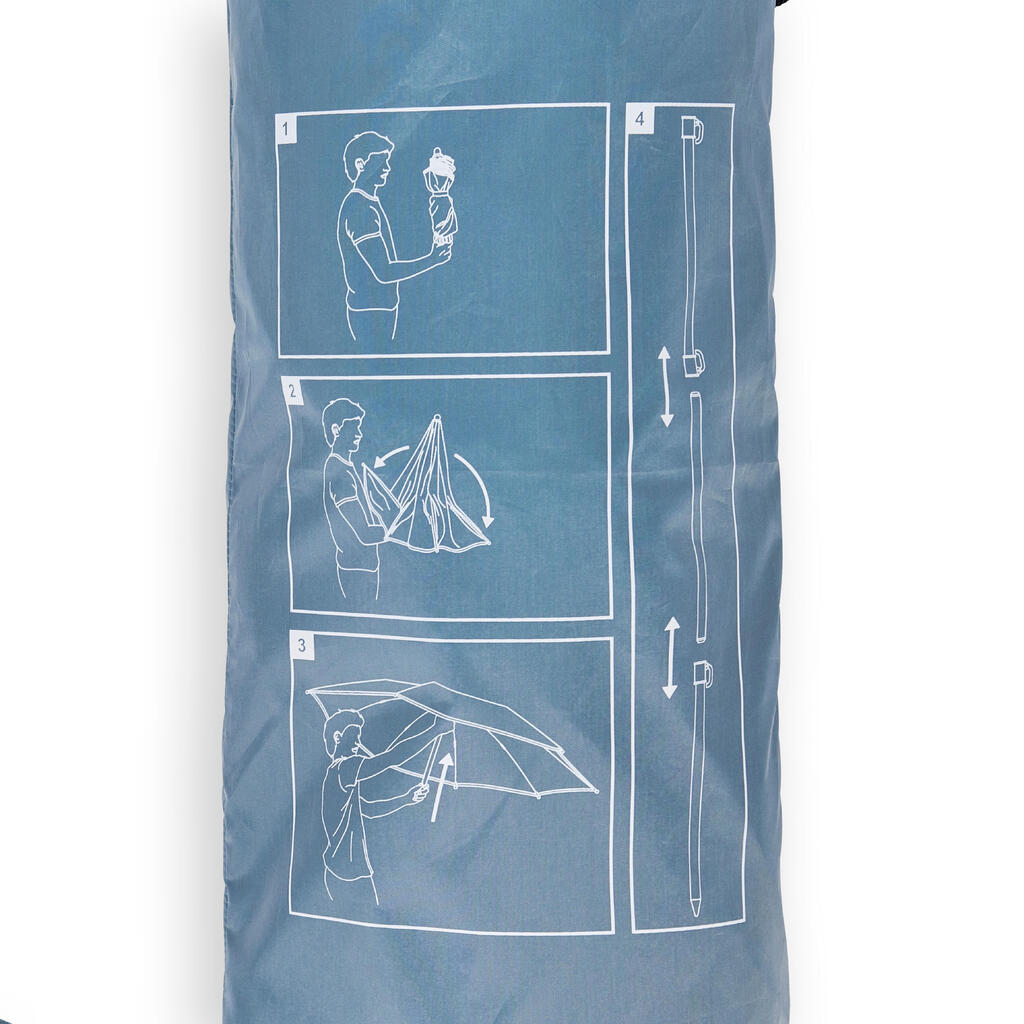 Compact 3P Beach Parasol UPF 50+ - Paruv 190 Grey